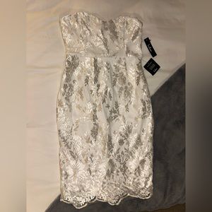 Lulus white bridal cocktail mini dress